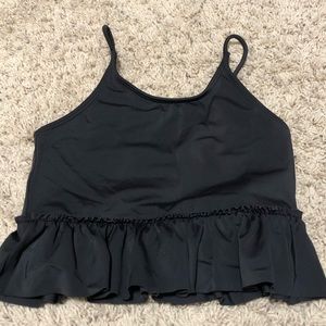 Kortney Jeane girls black peplum top 8/9